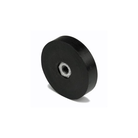 AIMANT À CROCHET [Diamètre: 45mm 31KG PROTECTION CAOUTCHOUC]