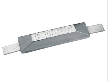 ANODE ZINC À SOUDER 1,900KG 200X50MM