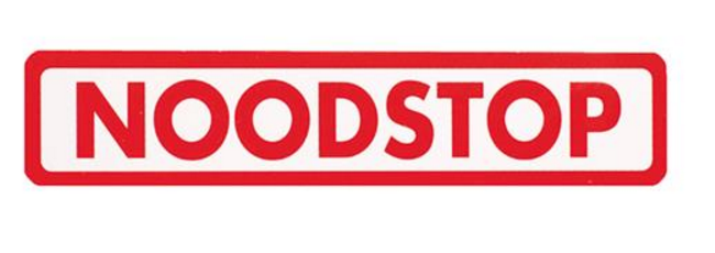 AUTOCOLLANT NÉERLANDAIS "ARRÊT D'URGENCE" 15X3CM