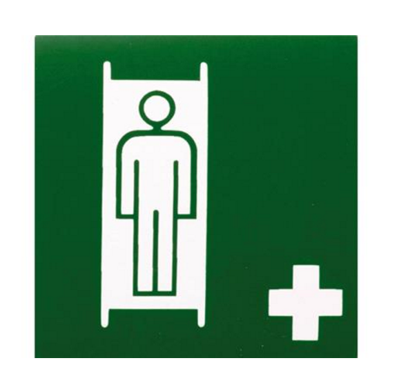 AUTOCOLLANT "BRANCARD" 10CM