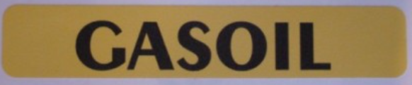 AUTOCOLLANT "GASOIL" [Taille: 10cm * 1.8cm]