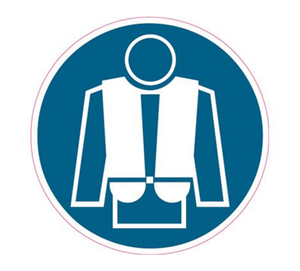 AUTOCOLLANT "GILET OBLIGATOIRE" [Taille: 20cm]