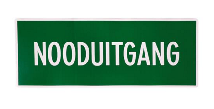 AUTOCOLLANT "SORTIE DE SECOURS" [Taille: 30cm * 12cm]