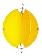 BOULE DE SIGNALISATION TOILE JAUNE Ø60CM