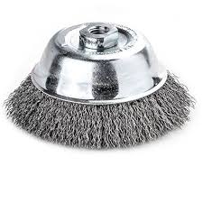 BROSSE ABRASIVE POUR DISQUEUSE [Taille: 100mm] [Caracteristique: Fil dur] [Matière: Laiton]