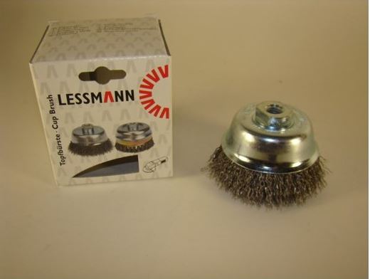 BROSSE ABRASIVE COUPOLE POUR DISQUEUSE FIL DUR ACIER Ø60MM M14