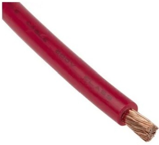 CÂBLE ÉLECTRIQUE ROUGE POUR PANNEAUX SOLAIRES  Ø4 VENDU AU MÈTRE