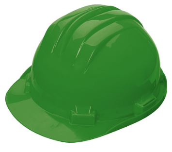 CASQUE DE CHANTIER VERT EN POLYÉTYLÈNE