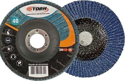 DISQUE A LAMELLES Ø125mm [Taille: 125mm] [Grain: grain 40 plat]