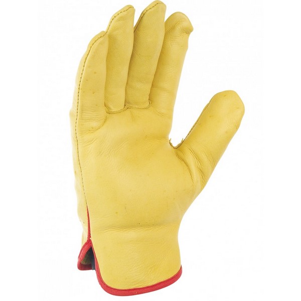 GANT TOUT FLEUR DE BOVIN JAUNE SERRAGE ÉLASTIQUE T10