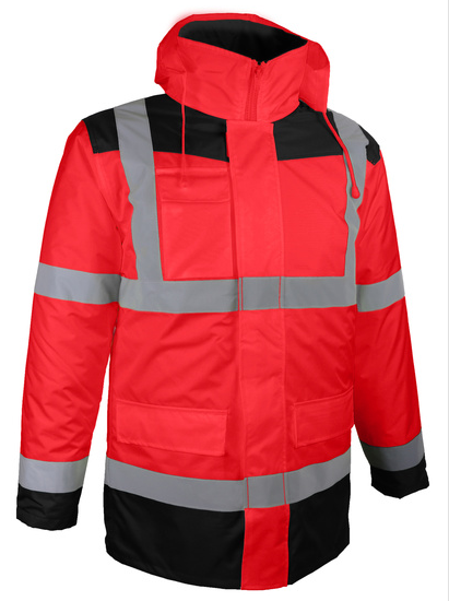 PARKA/VESTE AMOVIBLE + MANCHES LONGUES AMOVIBLES (4en1) [Taille: Taille L] [Couleur: Rouge]