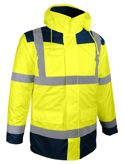 PARKA/VESTE AMOVIBLE + MANCHES LONGUES AMOVIBLES (4en1) [Taille: Taille M] [Couleur: Jaune]