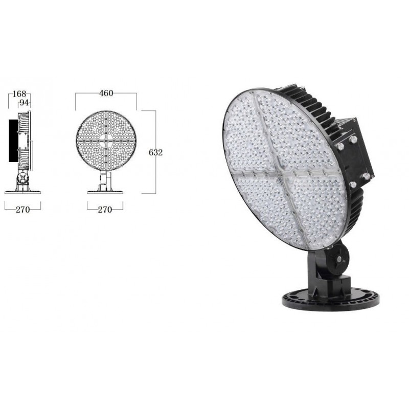 PROJECTEUR LED 220V IP65 [Modèle: ROND] [Puissance: 600W 84.000lm]
