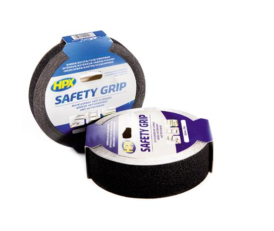 BANDE AUTOCOLLANTE ANTIDÉRAPANT NOIR 18MX25MM