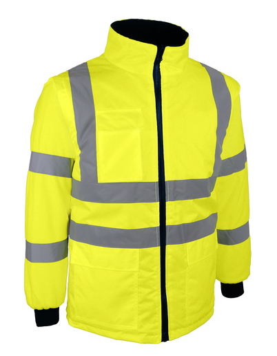 VESTE/GILET 2 EN 1 HV JAUNE DOUBLÉ POLAIRE TM