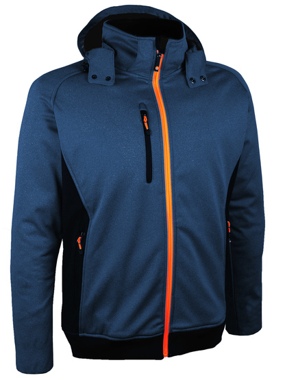 VESTE SOFTSHELL [Taille: Taille XL] [Couleur: Bleu]