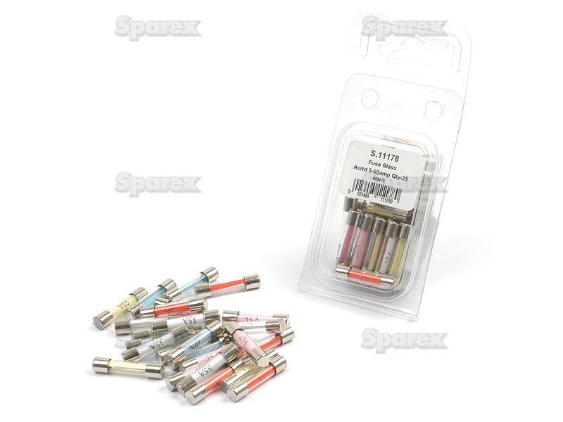 ASSORTIMENT DE FUSIBLES VERRE DE 5A À 50A