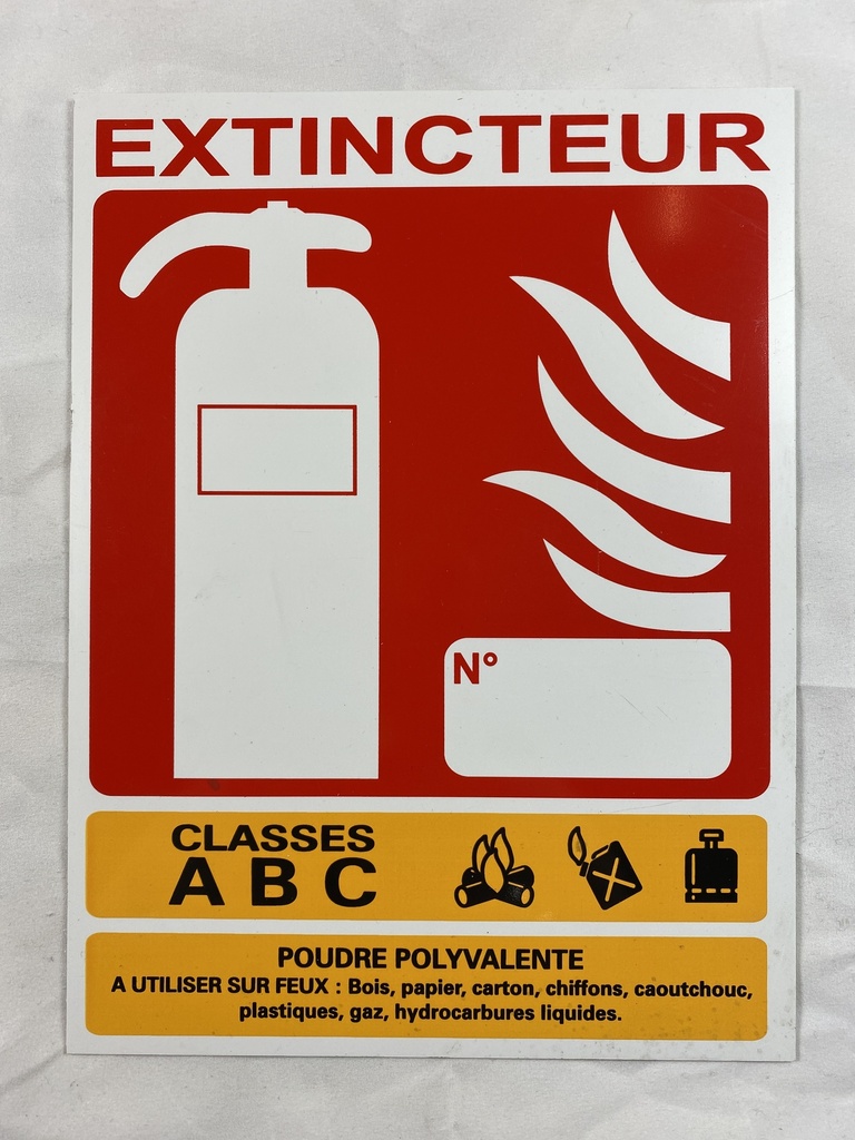 PANNEAU EXTINCTEUR ABC POUDRE