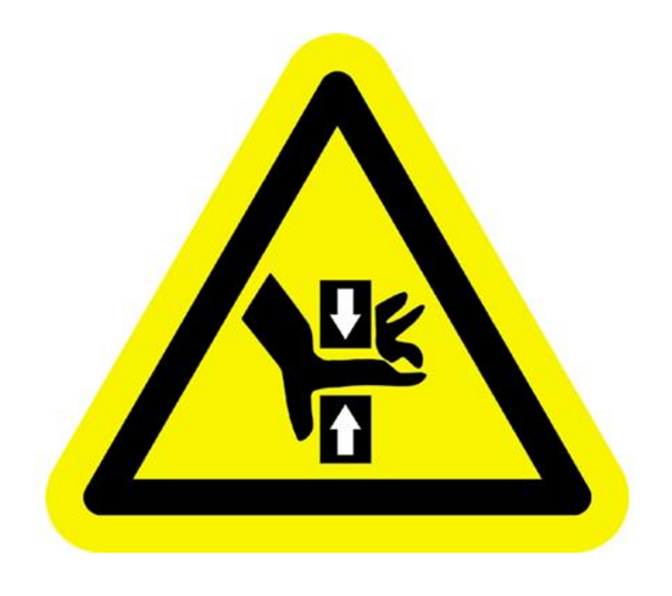 AUTOCOLLANT "MAIN PRISE AU PIÈGE" 10CM