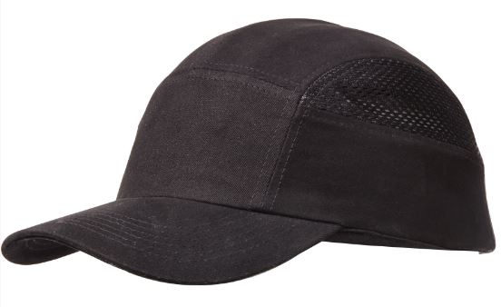CASQUETTE ANTI-HEURT. COQUE ABS. NOIR.