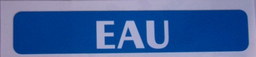 [OUA880] AUTOCOLLANT "EAU" 1,8x10CM