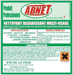 [ENS113] NETTOYANT MULTI-USAGE BIODÉGRADABLE ABNET 20L