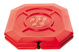 [OUB904] COFFRE ROUGE DE BOUÉE COURONNE FERMÉ