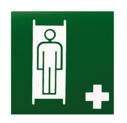 [10.58.185] AUTOCOLLANT "BRANCARD" [Taille: 10cm * 10cm]