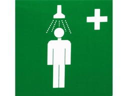 [OUA984] AUTOCOLLANT "DOUCHE DE SECOURS" [Taille: 10x10cm]