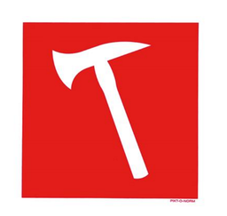 [10.58.178] AUTOCOLLANT "HACHE" [Taille: 15cm * 15cm]