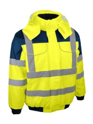 [BLAVIA04] BLOUSON HAUTE VISIBILITÉ INTEMPÉRIES TYPE AVIATEUR JAUNE TXL
