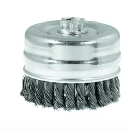 [BRB502] BROSSE ABRASIVE COUPOLE POUR DISQUEUSE ACIER TORDADÉ Ø100MM M14