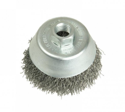 [BRB514] BROSSE ABRASIVE COUPOLE POUR DISQUEUSE FIL DUR ACIER Ø75MM M14