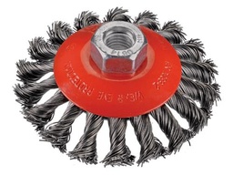 [41.20.100] BROSSE ABRASIVE POUR MEULEUSE [Fil Torsadé G M 14: Qualité traditionnelle D100x13]