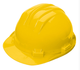 [VEC158] CASQUE DE CHANTIER JAUNE EN POLYÉTYLÈNE