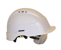 [73.01.643] CASQUE DE CHANTIER + LUNETTE PROTECTION [Couleur: Blanc]