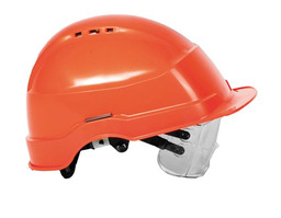[73.01.641] CASQUE DE CHANTIER + LUNETTE PROTECTION [Couleur: Orange]