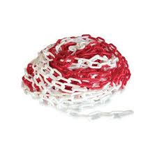 [40.33.950] CHAINE PVC ROUGE/BLANC [Taille: 50mm * 20mm] [Couleur: Rouge/Blanc]