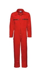 [75.58.346] COMBINAISON DE TRAVAIL ROUGE 100% COTON 300G/M² [Taille: Taille 46]
