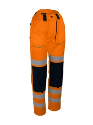 [PUNO05] PANTALON DE TRAVAIL HV ORANGE/MARINE TXXL