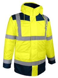 [PARINA05] PARKA/VESTE AMOVIBLE + MANCHES LONGUES AMOVIBLES (4en1) JAUNE TXXL