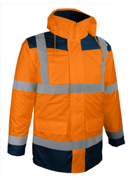 [PARINO05] PARKA/VESTE AMOVIBLE + MANCHES LONGUES AMOVIBLES (4en1) ORANGE TXXL