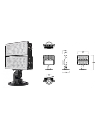 [OUP773] PROJECTEUR LED 220V IP65 [Modèle: RECTANGULAIRE] [Puissance: 500W 84.000Lm]