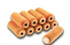 [208106] ROULEAU MOUSSE FLOQUÉE ORANGE FORTE DENSITÉ 6CM