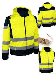 [VEV320] VESTE COUPE VENT SOFTSHELL HV [Taille: Taille S] [Couleur: Jaune]