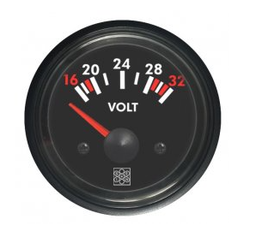 [SG085] VOLTMÈTRE ANALOGIQUE AIGUILLE ROUGE Ø52 16/32V