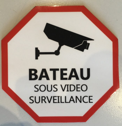 [OUA997] STICKER BOAT UNDER VIDEO SURVEILLANCE